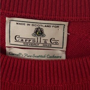 Carroll & Co. Red Cashmere Sweater